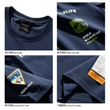 EFRP Летняя хлопковая трендовая футболка для школьников, оверсайз, короткий рукав, в корейском стиле