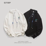 Небольшая дизайнерская ткань, толстовка подходит для мужчин и женщин, Гонконг, тренд сезона, на шнурках