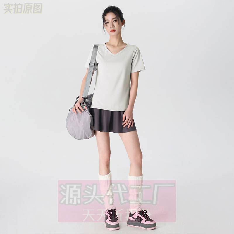 Dongyang City Enchi Clothing Cooling Fitness Shirt for Women, Slim Fit Yoga Top, Running Beauty Back Short Top