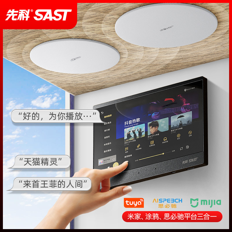 Xianke Background Music Host Ceiling-Mounted Speaker Embedded Home Whole-House Control System Home Smart Home Xianke Background Music Host Ceiling-Mounted Speaker Embedded Home Whole-House Control System Home Smart Home