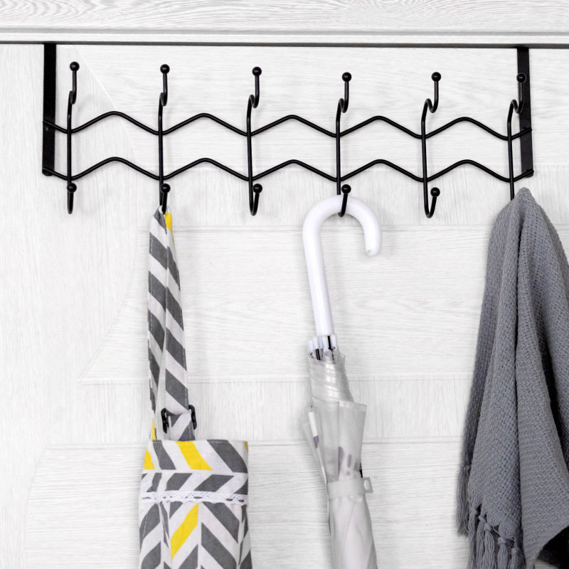 Creative trace-free door hook metal-free nail door-hook clothes hook clothes hook-clothes hang double-deck household