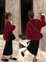 Big Code Womens Dress 2021 Spring New Suit Dress Slim Fat MM Cover Skirt Ocean Gas Two Sets Minus Age