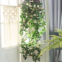 Цвет шампанского + тарелка для цветов 1 метр Бутон Виктории подвесной на стену