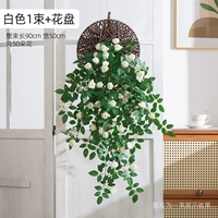 Белый + тарелка для цветов 90см Виктория бутон подвеска на стену