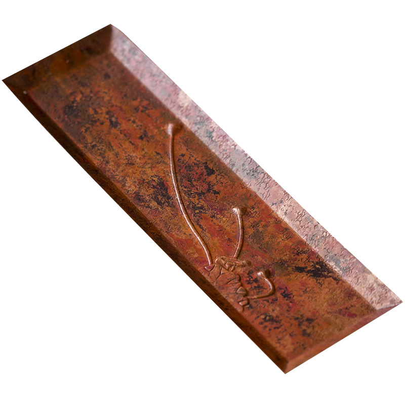 Dream ShuYu rhyme pure copper tea tray was antique checking household dry terms tray tea contracted a rectangle tea taking