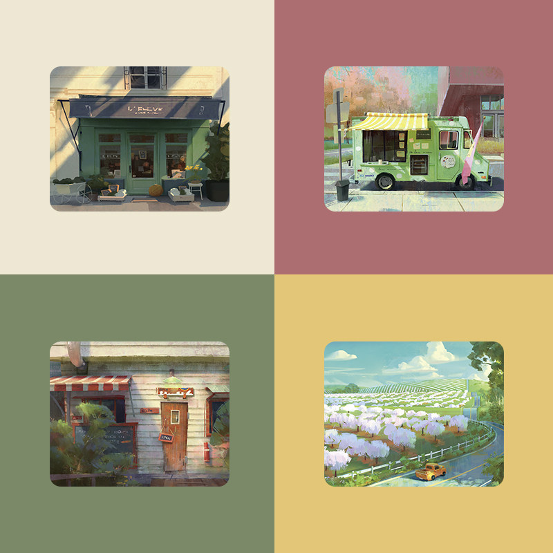 Nordic Fields Garden Waterproof small crowdsourced clear Art individuality Original Mouse Table Mat Trumpet thickened Lock side Girl Sins ~