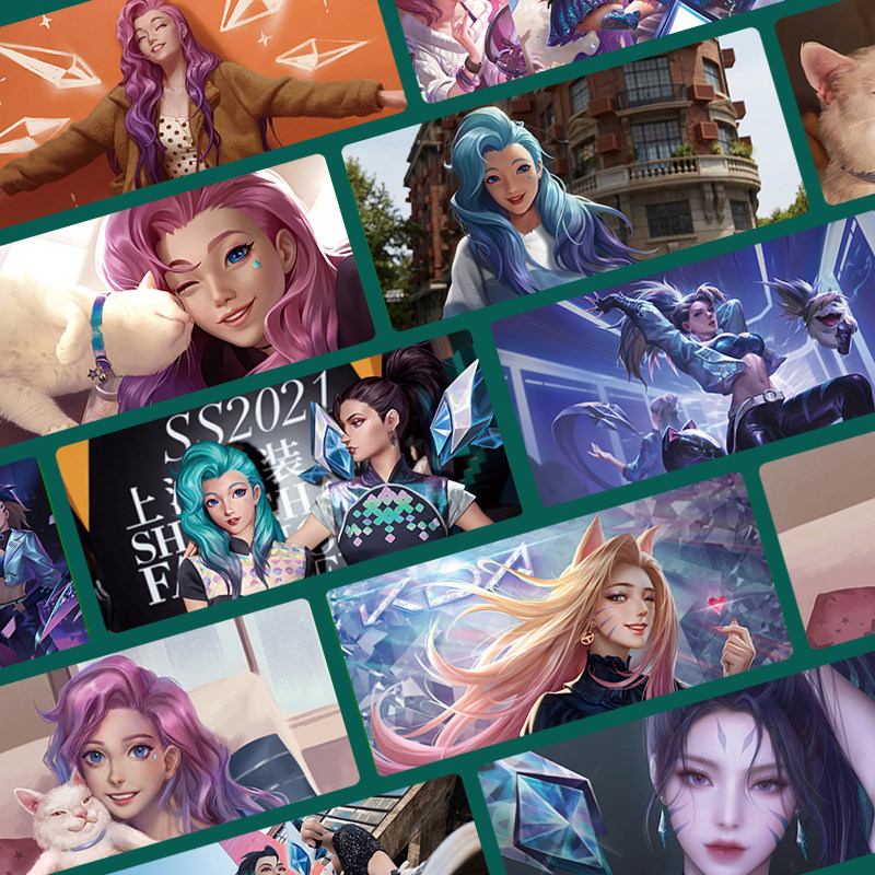 LOL Hero League Slip Rat Mat Oversized KDA KDA Kasha Fox Aica Le Finnie Game Perimeter Electric Race