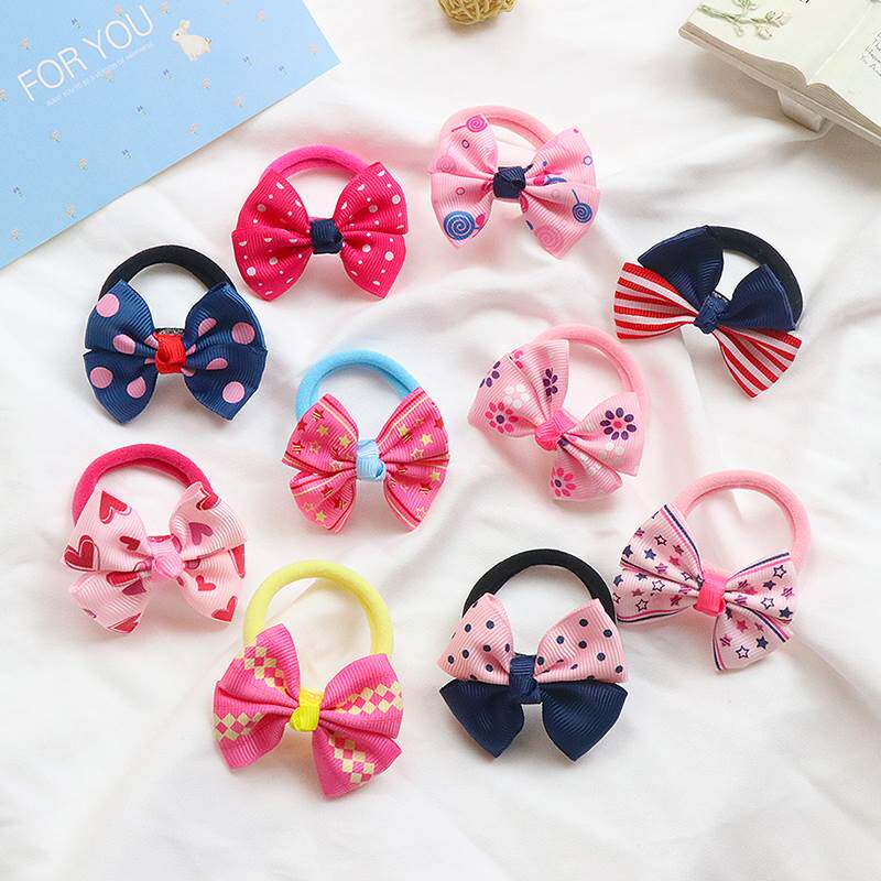 Little girl butterfly tied hair leather girl head rope cute Zama tail hair hair hair decorated children's hair rope