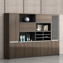 Office furniture filing cabinet wooden high cabinet boss office bookcase simple modern data cabinet background cabinet