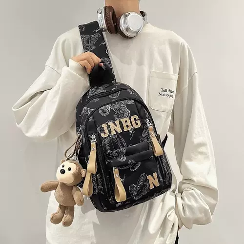 Вместительная и большая нагрудная сумка, трендовая высококачественная сумка через плечо для отдыха, подходит для подростков