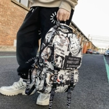 Ранец, вместительный и большой трендовый рюкзак, сумка через плечо, для средней школы, подходит для подростков, подходит для студента