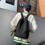 书包男ins日系高中生大学生覆古简约纯色小容量双肩包女无印揹包