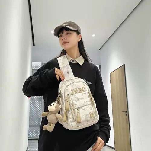 Вместительная и большая нагрудная сумка, трендовая высококачественная сумка через плечо для отдыха, подходит для подростков