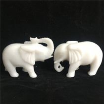 Feng Shui jade elephant ornaments a pair of lucky living room decoration office porch rich desktop water absorption