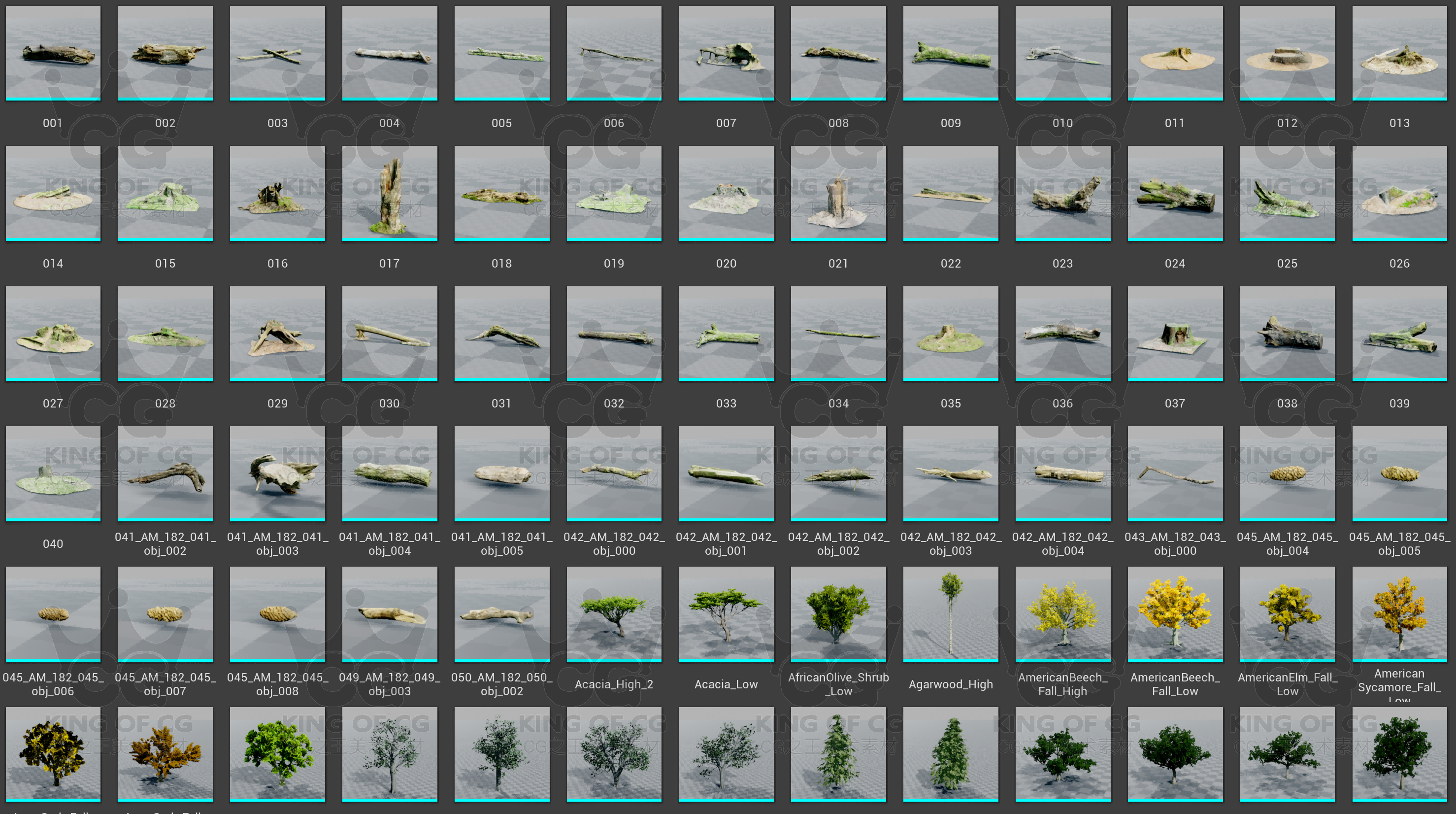图片[19]-ue4虚幻商城植物花草树木落叶杂草鲜花植被杂木蘑菇自然物大合集-cg男孩