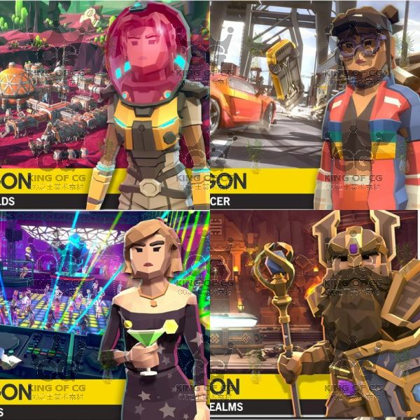 图片[6]-91套Unity3D低面风格化卡通模型LOWPOLY场景POLYGON人物角色U3D-cg男孩