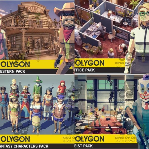 图片[12]-91套Unity3D低面风格化卡通模型LOWPOLY场景POLYGON人物角色U3D-cg男孩