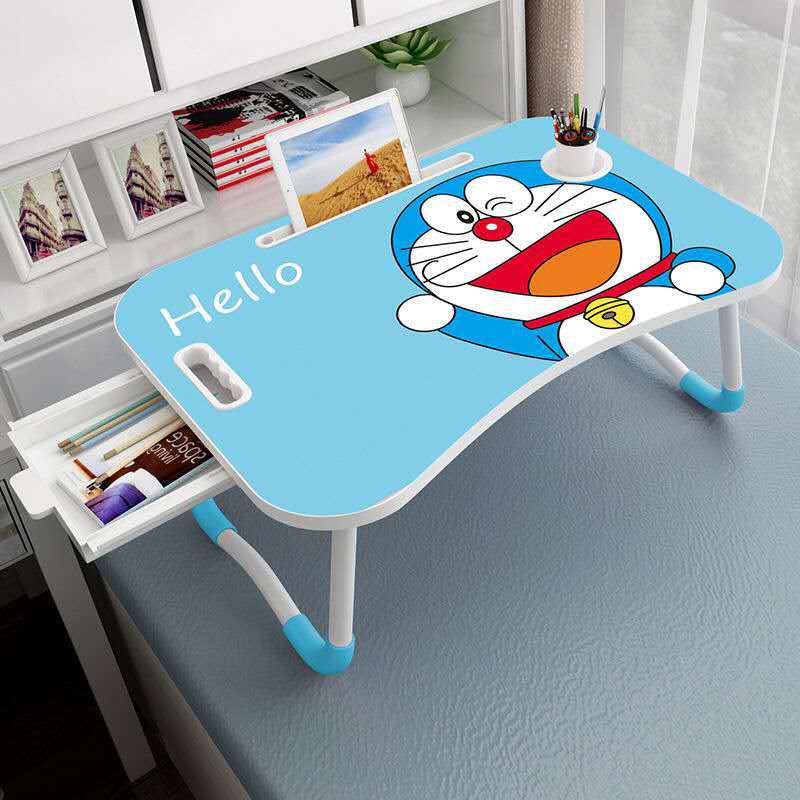 Bed notebook computer desk college student dormitory lazy desk foldable small table home bedroom simple study desk bedroom bedroom learning folding desk cartoon cute girly heart