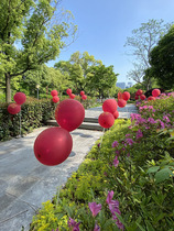 Rural wedding outdoor roadside guide decoration balloon road guide pole column outdoor wedding welcome arrangement guide sign