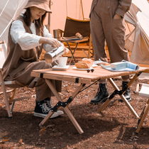 Egg roll table Picnic table and chair Table and chair folding portable folding table Car field supplies Camping supplies