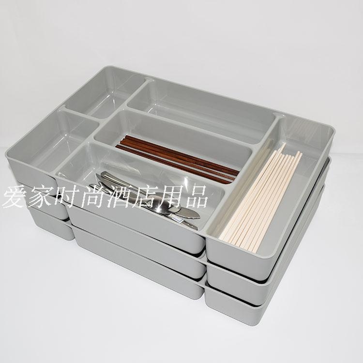 Integral cupboard drawer separated cutlery containing box tray PP plastic finishing case knife fork Chopstick Spoon Kitchen Shelve