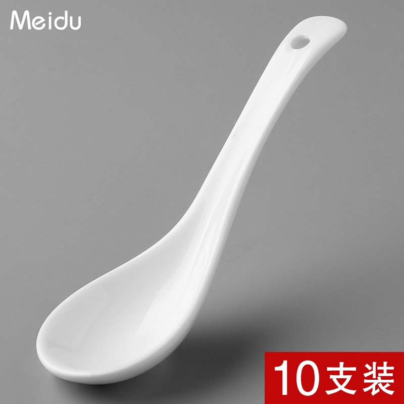 Ceramic Small Spoon Porridge Spoon Porridge Spoon Soup Spoon Soup Spoon Hotel Mago Spoon Kitchen home Long handle Big number soup spoon