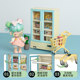 roliferuolai super world store food and play miniature scene double door refrigerator combination diy entry toy