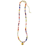 Детский браслет из бисера, ожерелье, аксессуар из жемчуга, цепочка до ключиц, в цветочек, детская одежда