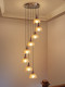 New Chinese-Style Mid-Century Staircase Chandelier for Open-Plan Duplex Stairwell, Long-Line Minimalist Wooden Chandelier