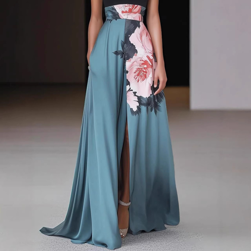 2026 European and American Women's Fashion Amazon Independent Site Sleeveless Digital Print Tank Dress Long Dress Gown 2026 European and American Women's Fashion Amazon Independent Site Sleeveless Digital Print Tank Dress Long Dress Gown
