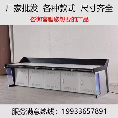 Luxury monitoring station custom dispatching station command center console curved console non-standard monitoring cabinet table plus lights