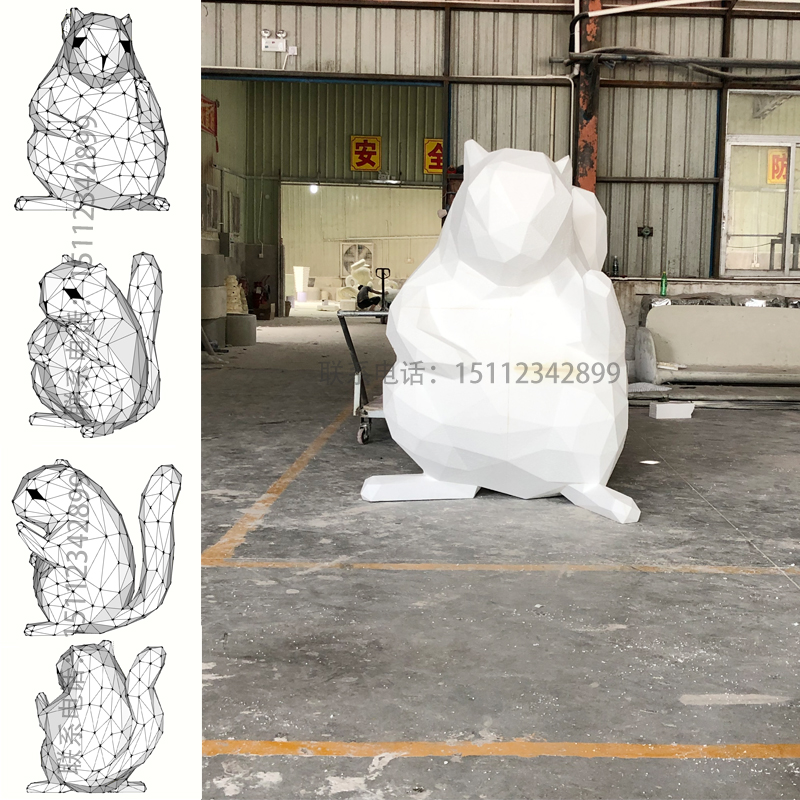 Foam Engraving Patyrofoam Model Custom High Density EPS Product Striking geometric rhomboid sculpted three-dimensional styling-Taobao