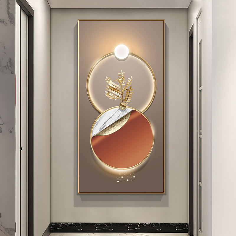 Elk porch painting modern minimalist corridor aisle vertical hanging painting light luxury style high-end mural fantasy decorative painting