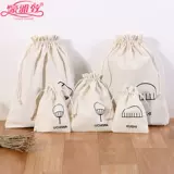 Сумка для хранения, портативный ретро тканевый мешок, на шнурках