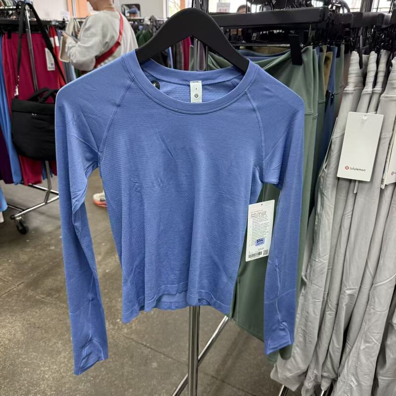 Direct Shipping from the Usa Lululemon Race Long-Sleeve Yoga T-Shirt Women's Slim-Fit Sports Top