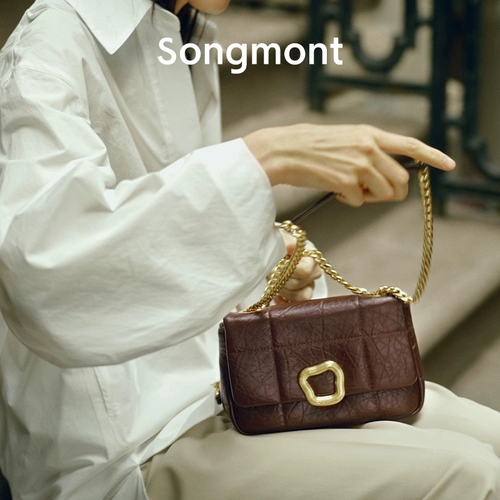 Маленькая акриловая кожаная сумка через плечо, цепь, небольшая сумка