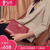 songmont retro horseshoe buckle crocodile pattern chain bag female messenger new niche texture clutch bag