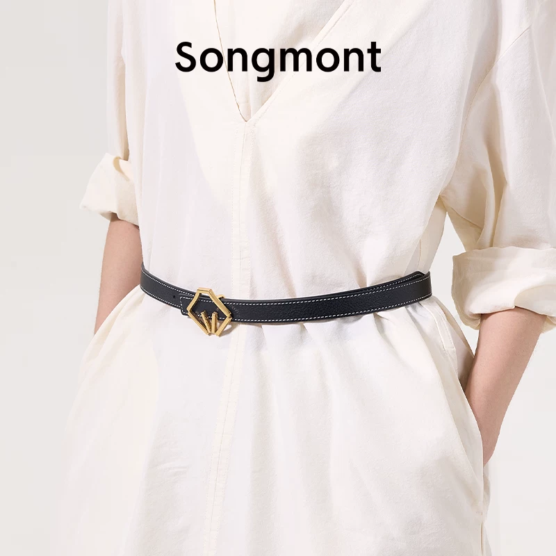 Songmont Double-sided design leather belt, cowhide