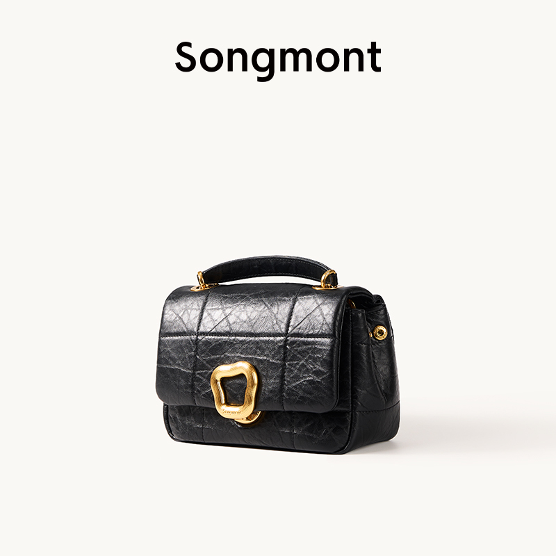 Songmont Yamashita Arimatsu Small Chocolate Bag Series Cowhide Crossbody Chain Soft Phone Bag Small Square Bag Songmont Yamashita Arimatsu Small Chocolate Bag Series Cowhide Crossbody Chain Soft Phone Bag Small Square Bag