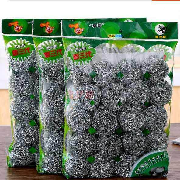 Home cleaning durable 20 Fitted Steel Wire Ball Multifunction Clean Ball Kitchen Brush Pan Dishwashing cleaning Supplies