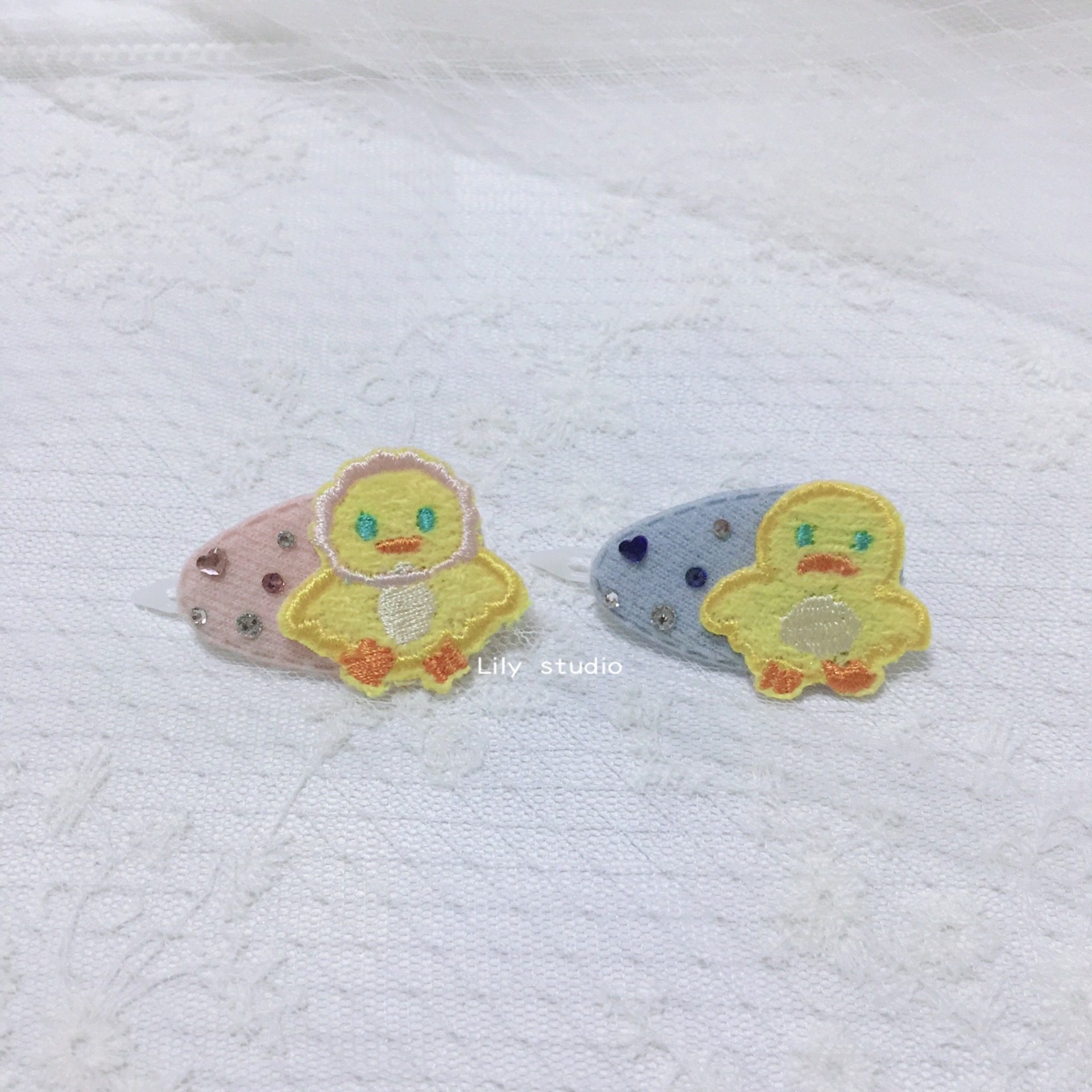 Lily studio handmade pet headdress Teddy York Shamalzis cute little yellow chicken header BB clamp