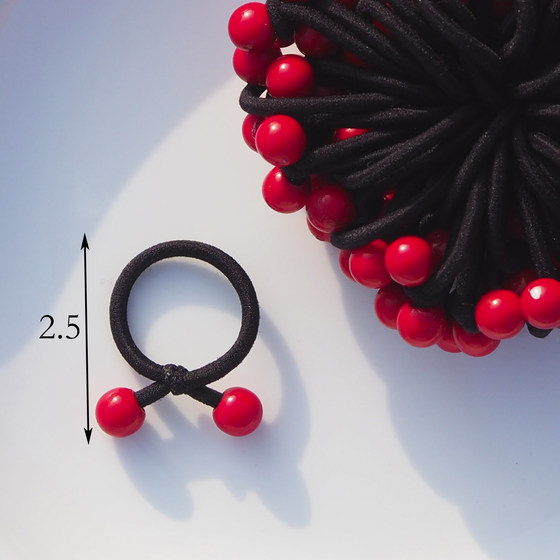 Children's small rubber band baby does not hurt hair hair tie girl's small black hair tie braided red bean seamless high elasticity