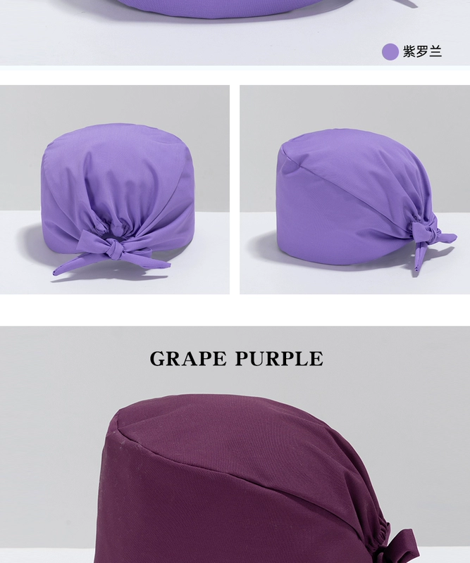 Phòng mổ mũ nữ cotton nguyên chất có thể điều chỉnh nam hóa trị ngón chân nắp mỏng nha khoa nha khoa y tá làm việc mũ cách đội mũ y tế mũ đội đầu y tế