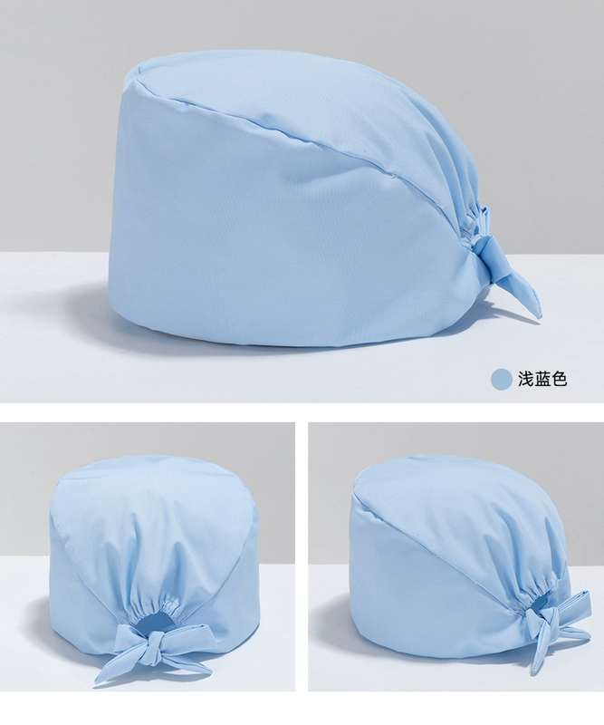 Phòng mổ mũ nữ cotton nguyên chất có thể điều chỉnh nam hóa trị ngón chân nắp mỏng nha khoa nha khoa y tá làm việc mũ cách đội mũ y tế mũ đội đầu y tế