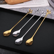 Net Red Creative Branches Stir Spoon Stainless Steel Coffee Spoon Cute Little Spoon Sweet Milk Tea Small Spoon Coffee