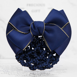 女士职业盘发网兜工作发夹发饰