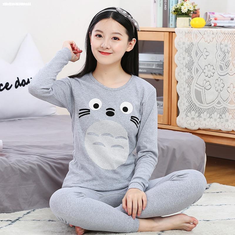 Cô gái trẻ lớn womens 12-15 tuổi quần áo cô gái mùa thu mùa thu quần thiết lập 170 mặc 14 tuổi 16 cô gái.