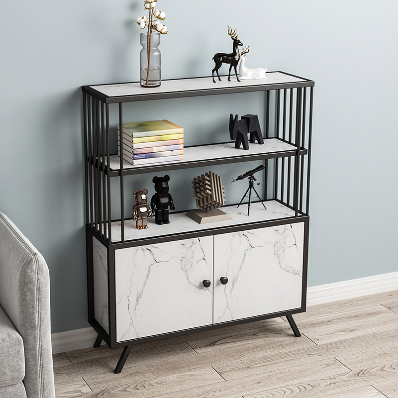 Modern minimalist Xuan Guan Cabinet Nordic Marble Shelving Iron Art Shelving shelves Creative Bookshelf Kitchen Containing