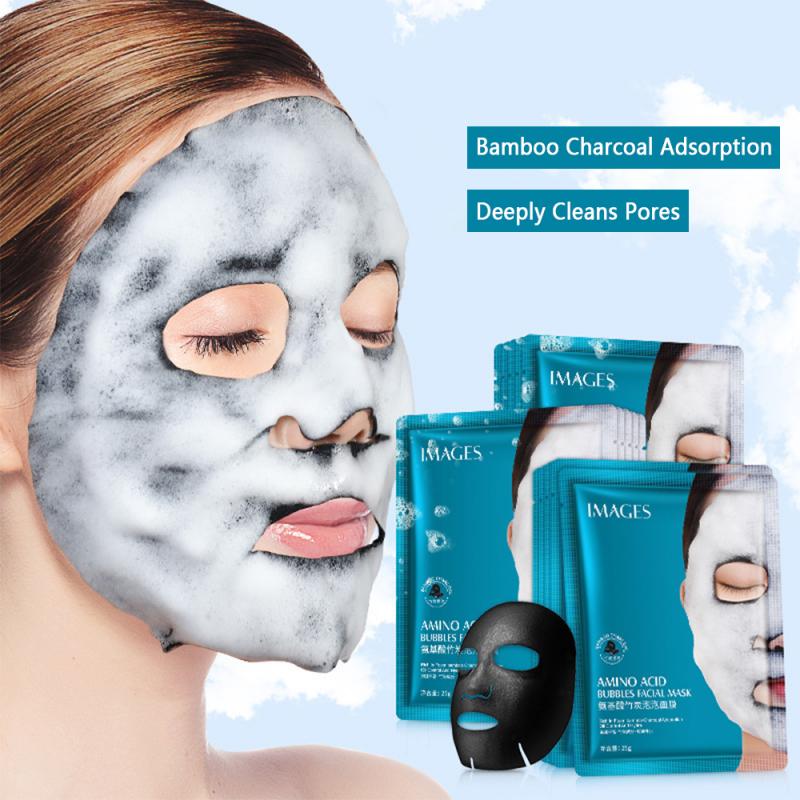 4pcs 4pcs amino acid bamboo charcoal bübble mask moisturizing Oil