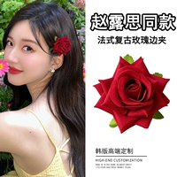 6#Red Rose Hair Clip